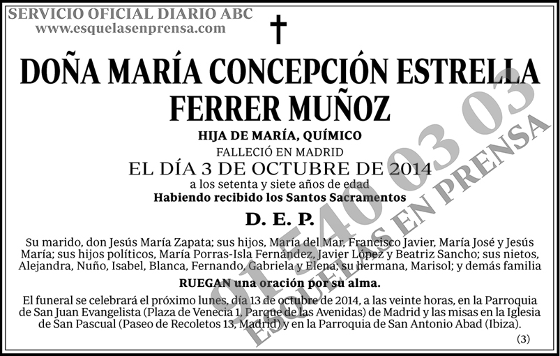 María Concepción Estrella Ferrer Muñoz